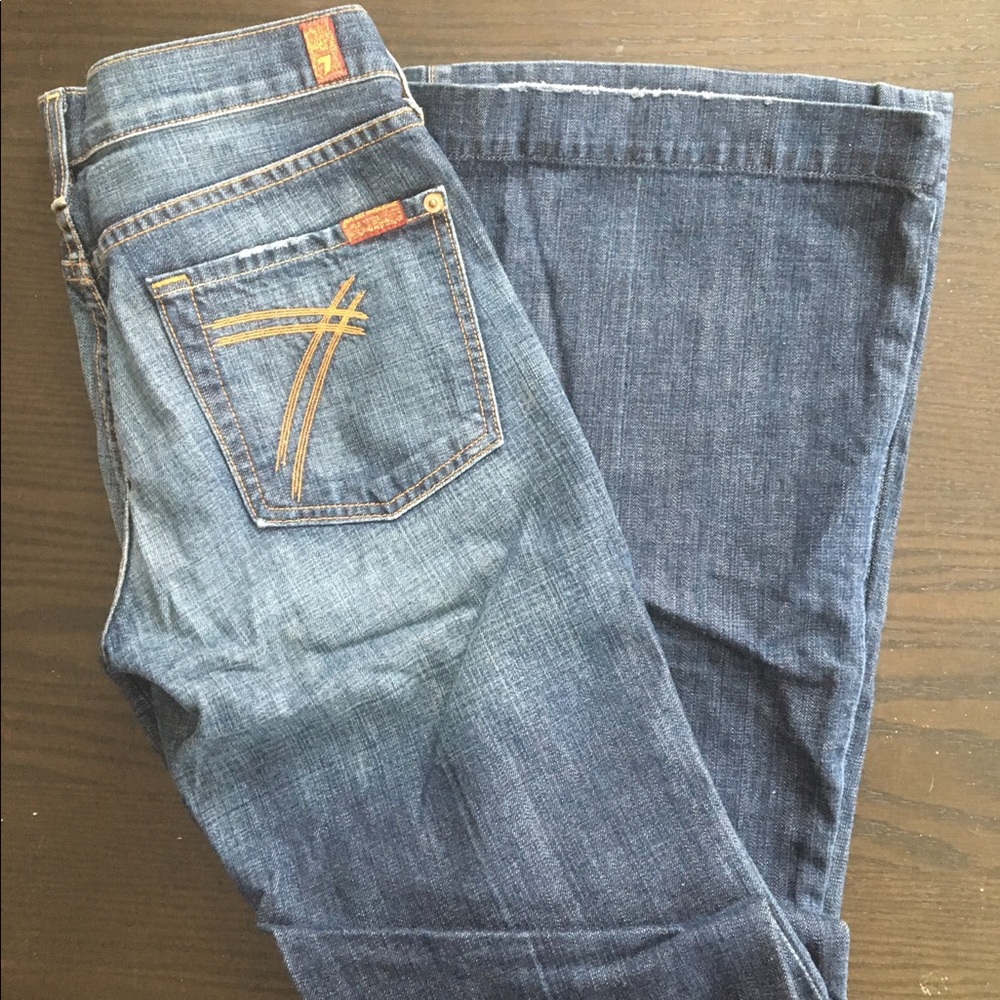 Seven for all man kind wide leg trouser jeans.